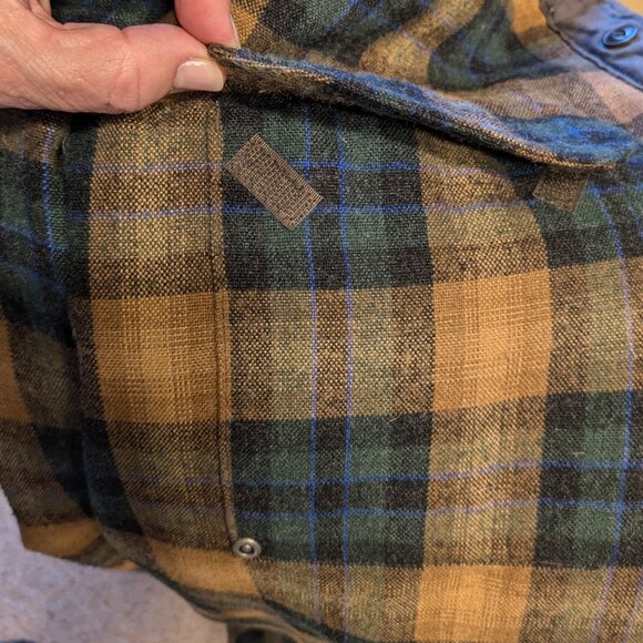 Columbia Rugged Wool Blend Fleece Lined Shirt Jacket Large - Picture 11 of 13